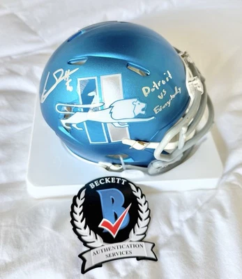 MINI CASCO RETRO INSCRITO FIRMADO DETROIT LIONS NDAMUKONG SUH Beckett nu 93 Foto 1 de 4