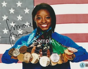 SIMON BILES SIGNED AUTOGRAPHED 8x10 PHOTO OLYMPICS GYMNASTICS GOAT RARE BAS B - Picture 1 of 1