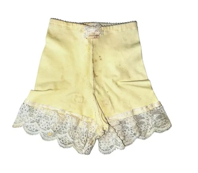 复古 20 世纪 40 年代 DEADSTOCK 时尚小时花边茜茜海报 Tap 内裤腰带服装 S — 第 1/4 张图片