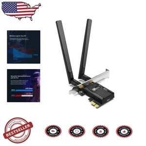High-Speed WiFi 6 PCIe Karte mit Bluetooth 5.2 - Ideal für Gaming & Streaming - Bild 1 von 9