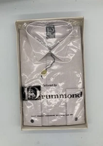 Camicia elegante uomo vintage sartoriale di Drummond quadri rossi colletto 17 nuova vecchio magazzino - Foto 1 di 10
