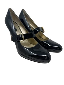 Nine West Women's Black Patent Mary Jane’s Heels - Size 11M - Picture 1 of 8