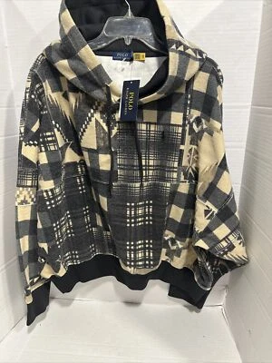 Polo Ralph Lauren Mujer’s Southwestern Sudadera con Capucha Mezcla de Algodón Polar Patchwork XL Foto 1 de 4