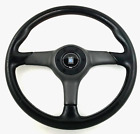 Genuine Nardi 365mm black leather red stitch steering wheel. For Subaru STi.  7A