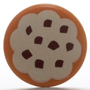 Lego 10x Medium Nougat Tile Round 1 x 1 Cookie Tan Frosting Chocolate Sprinkles - Picture 1 of 1