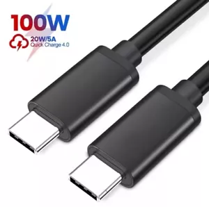 3X USB C a USB C Cargador rápido PD 100W Doble Tipo C Carga Sincronización de datos Cable USB - Imagen 1 de 6