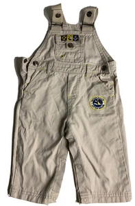 Little Me Overalls Baby Boy 6 months Khaki Beige Little Sailor Patch  - Picture 1 of 7