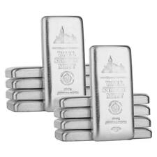 10 x 10 oz Wall Street Mint .999 Silver Bars 100 Troy Oz. Silver Bullion #A517A
