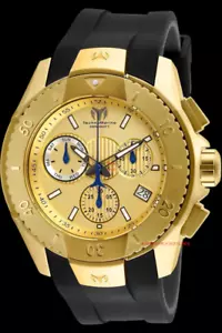 Technomarine Men's UF6 Watch Chrono 48MM Case Day-Date Gold/Black Tone Swiss MOV - Picture 1 of 3