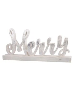 Home Essentials Holiday Merry Sign Silver - Picture 1 of 3