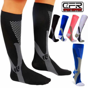 Calcetines de compresión Medias Mujer Hombre Hasta la rodilla Soporte para piernas S/M-X/XL - Imagen 1 de 16