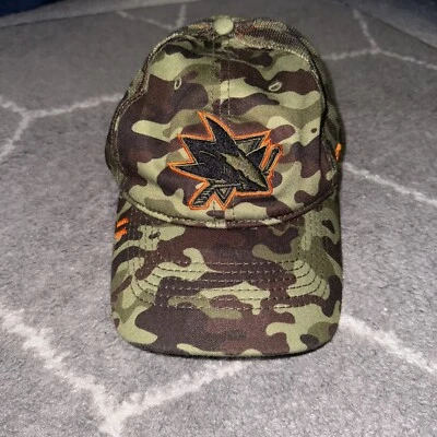 Gorra de camionero camuflaje tiburones de San José gorra fanáticos NHL Foto 1 de 4