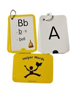 Hooked On Phonics Kindergarten Yellow Flash Cards- Letters and Helper Words