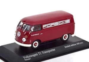 1:43 MINICHAMPS 1963 Volkswagen VW T1 Transporter "PORSCHE" Lim. Ed. 500 pcs. - Picture 1 of 1