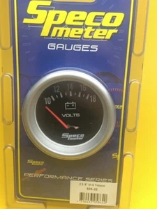 Volt gauge 4-18V Speco Sports Performance 2-5/8" black 525-22 - Imagen 1 de 3