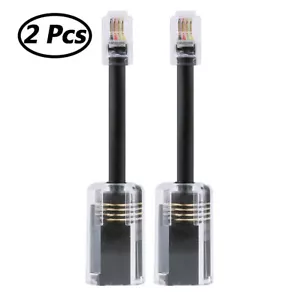 2 piezas Teléfono Teléfono Desenredador de Cable 360 Teléfono Giratorio Extendido Cable - Imagen 1 de 8