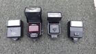 SLR Camera Flashes ( Quantity of 4 ) Sold as is . including Nikon Speedflash...