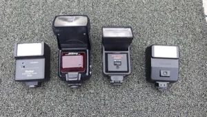 SLR Camera Flashes ( Quantity of 4 ) Sold as is . including Nikon Speedflash... - Picture 1 of 10