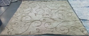 CREAM / BEIGE 9'-0" x 9'-0" Stained Rug, Reduced Price 1172775644 SG455-1113-9SQ - Picture 1 of 4