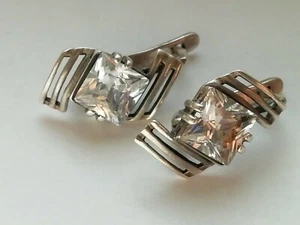 Vintage EARRINGS Silver 925 Soviet USSR - Picture 1 of 12