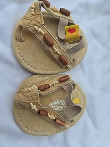 Build A Bear Workshop "Tooshoes" Sandalias Marrón Zapatos Verano BABW Accesorio Juguete - Imagen 1 de 9