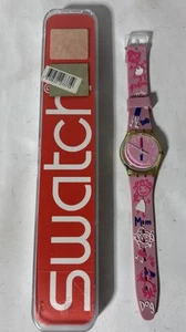 Swiss Swatch Watch Kid Girls Youth Pink Made 2004 - Picture 1 of 9
