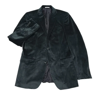 $295 Abrigo Blazer Chaqueta Alfani Calce Ajustado Verde Terciopelo Para Hombre Talla 38S Foto 1 de 4