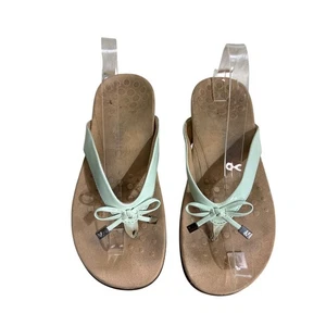 Sandalias de tanga Vionic para mujer con acento de lazo - verde menta, cómodas - Imagen 1 de 7