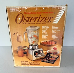 Licuadora licuadora Osterizer vintage años 80 16 velocidades 861-66 almendra/cromo NUEVA COMO NUEVA EN STOCK - Imagen 1 de 7