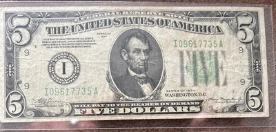 1934 $5 MINNEAPOLIS NOTE💥LOW STARTING $💥Support SEMPER FI & AMERICA’S FUND! - Image 1 of 2
