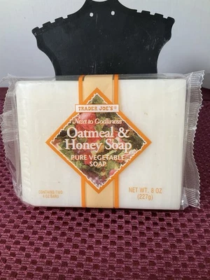 Trader Joe’s 2 Bar New Package Oatmeal And Honey Soap Pure Vegetable Soap - Image 1 of 4