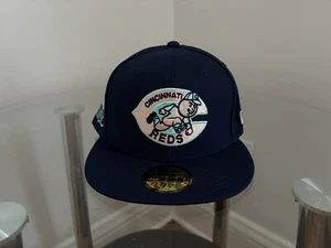 New Era 59Fifty Cincinnati Reds Fitted Hat Lids HD Oceanside-Peach Size: 7 - Picture 1 of 4
