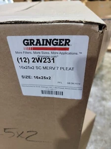 Air Filter- Filtros 16x25x2 Air Handler Pleated Merv 7,2w231. 12pk,Free Ship L48 - Picture 1 of 3