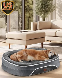 Orthopedic Dog Bed Couch for Large Sized Pets with Egg Foam Support, Four-Sid... - Picture 1 of 1