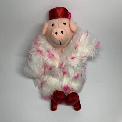 JellyCat I Am A Medium Fur coat Piggy Plush Animal Toy LIKE NEW - Image 1 of 4