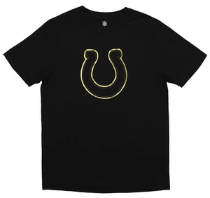 NFL Boys Girls Youth 24KT Gold Indianapolis Colts Short Sleeve Tee, Black - Picture 1 of 4