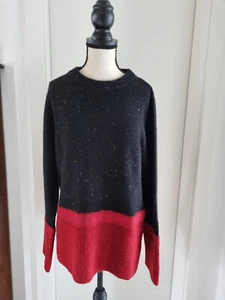 Hochwertiger Damen-Pullover von Luisa Cerano, Gr. 40, schwarz-rot, mit Alpaka - Bild 1 von 5