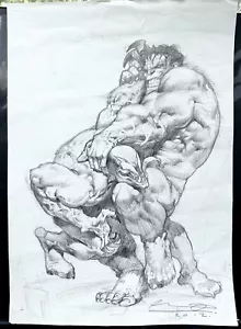 ¿Arte original de Hulk Vs Venom de Ariel Olivetti? (enorme 11,5 x 17,75”) - Imagen 1 de 24