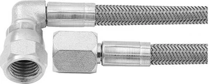 BRAIDED STEEL BRAKE CLUTCH LINE 24"L #3 -90 END #3-STR END TEFLON LINER AEROQUIP - Picture 1 of 1