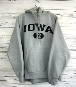 Champion Reverse Weave Iowa Hawkeyes Gray Sweatshirt Hoodie Adult Size XL - Picture 1 of 6