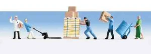 Walthers SceneMaster 949-6064 Warehouse Workers and Accessories HO Scale 1:87 - Picture 1 of 1