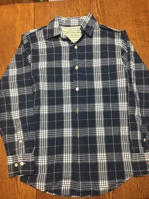 Camisa de manga larga con botones Arizona para niños azul/blanco a cuadros talla grande Foto 1 de 3