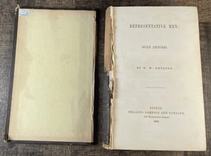 Representative Men 1850 Ralph Waldo Emerson 1st US edition transcendentalism - Picture 1 of 9