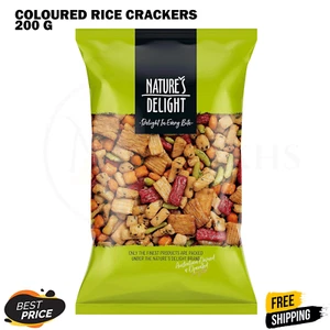 Natures Delight Coloured Rice Crackers 200 g | FREE SHIPPING AU - Picture 1 of 2