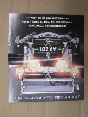Franklin Mint Brochure 1907 Rolls Royce Silver Ghost Premier Edition - Image 1 of 2