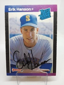 Erik Hanson Autograph Seattle Mariners 1989 Donruss Rated Rookie #32 - Picture 1 of 2