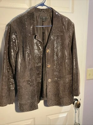 Jaqueta de couro David Dart em relevo 1x - Imagem 1 de 4