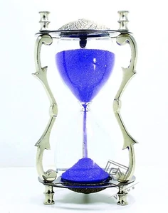 Reloj de arena de latón temporizador de arena reloj de arena 7" para decoración del hogar artículo de regalo marítimo - Imagen 1 de 8