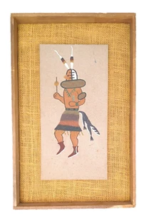 Native American Yei Bei Chai Sand Painting, Framed and Matted - Picture 1 of 5