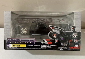 TRANSFORMERS TAKARA BINALTECH BT 11 RAVAGE CORVETTE BLACK  DIECAST METAL - Picture 1 of 6